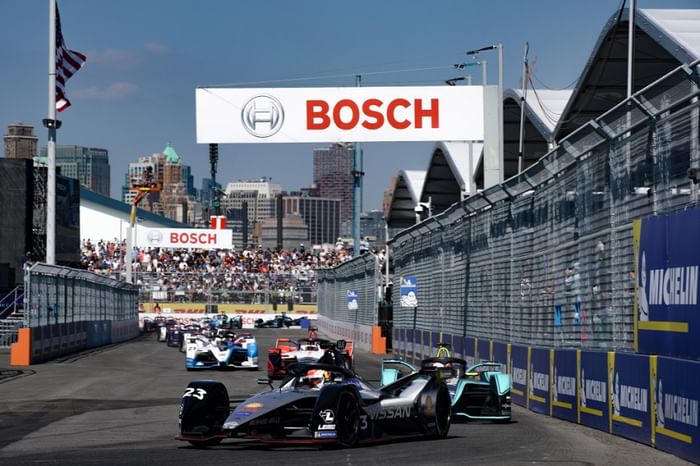Sebastien Buemi wins frantic New York E-Prix